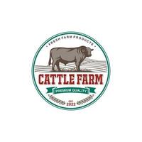 Cattle Farm Logo Vector Template