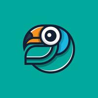 hermosa plantilla de vector de diseño de logotipo de pájaro tucán