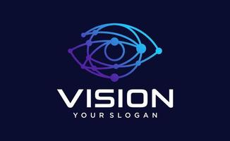 Eye Logo design vector template. Colorful media icon. Vision Logotype concept idea.