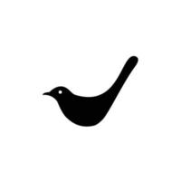 Bird sing song canary wildlife animal silhouette vector