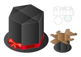 diseño de plantilla troquelada de embalaje de caja. Maqueta 3d vector