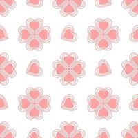 Vector seamless pattern on a white background. Abstract flowers