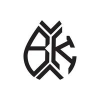 bk letter logo design.bk creative initial bk letter logo design. concepto de logotipo de letra de iniciales creativas bk. vector