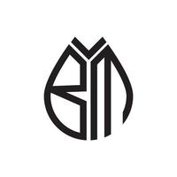 bm letter logo design.bm creative initial bm letter logo design. concepto de logotipo de letra de iniciales creativas bm. vector