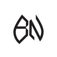 bn letter logo design.bn creative initial bn letter logo design. concepto de logotipo de letra de iniciales creativas bn. vector
