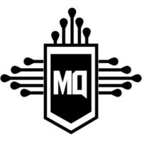mq letter logo design.mq creative initial mq letter logo design. concepto de logotipo de letra de iniciales creativas mq. vector