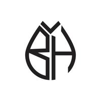 BH letter logo design.BH creative initial BH letter logo design . BH creative initials letter logo concept. vector