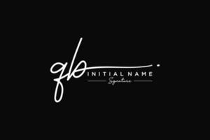 Initial QB signature logo template vector. Hand drawn Calligraphy lettering Vector illustration.