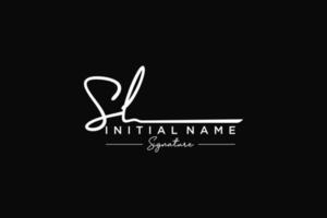 Initial SL signature logo template vector. Hand drawn Calligraphy lettering Vector illustration.