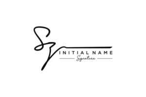 Initial SZ signature logo template vector. Hand drawn Calligraphy lettering Vector illustration.