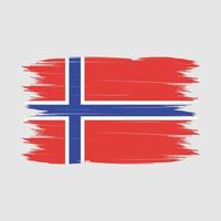 Norway Flag Brush Vector