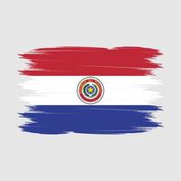 vector de pincel de bandera de paraguay