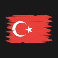 vector de pincel de bandera de turquía