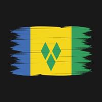 Saint Vincent Flag Brush Vector