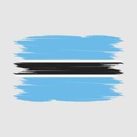 Botswana Flag Brush Vector