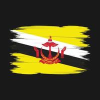 vector de pincel de bandera de brunei