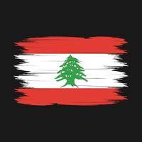 Lebanon Flag Brush Vector