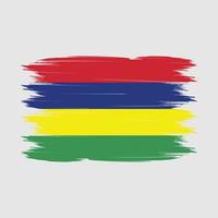 Mauritius Flag Brush Vector