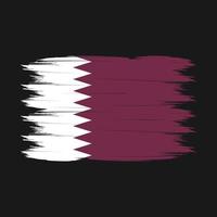Qatar Flag Brush Vector