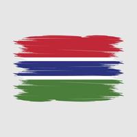 vector de pincel de bandera de gambia