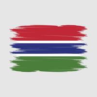 Gambia Flag Brush Vector