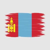 vector de pincel de bandera de mongolia