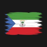 Equatorial Guinea Flag Brush Vector