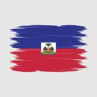 Haiti Flag Brush Vector