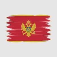 Montenegro Flag Brush Vector