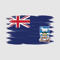 vector de pincel de bandera de las islas malvinas