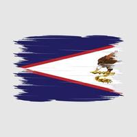 American Samoa Flag Brush Vector