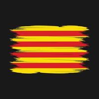 Catalonia Flag Brush Vector
