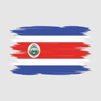 Costa Rica Flag Brush Vector