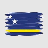 Curacao Flag Brush Vector