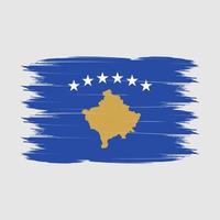 vector de pincel de bandera de kosovo