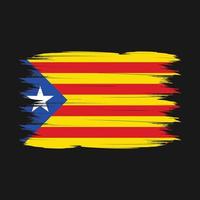 Catalonia Flag Brush Vector