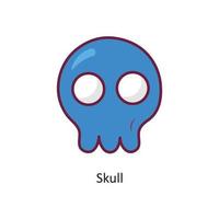 Skull vector filled outline Icon Design illustration. Gaming Symbol on White background EPS 10 File