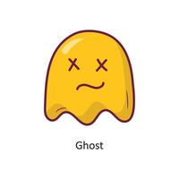 Ghost vector filled outline Icon Design illustration. Gaming Symbol on White background EPS 10 File