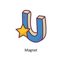 Magnet vector filled outline Icon Design illustration. Gaming Symbol on White background EPS 10 File