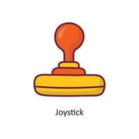 ilustración de diseño de icono de contorno lleno de vector de joystick. símbolo de juego en el archivo eps 10 de fondo blanco