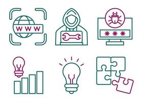 Growth Hacking Vector Icon Set