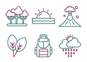 Rainforest Vector Icon Set