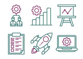 Growth Hacking Vector Icon Set