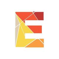 Initial E Mosaic Logo vector