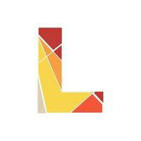 Initial L Mosaic Logo vector