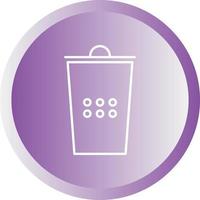 Beautiful Dust Bin Line Vector Icon