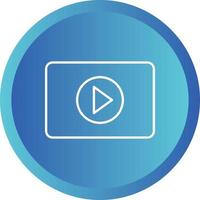 Beautiful Video player Line Vector Icon