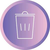 Beautiful Dustbin Line Vector Icon