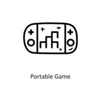 Portable Game vector outline Icon Design illustration. Gaming Symbol on White background EPS 10 File