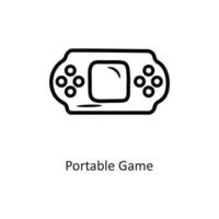 Portable Game vector outline Icon Design illustration. Gaming Symbol on White background EPS 10 File